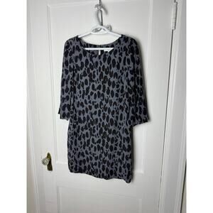 Boden Y2K Leopard Print Chic Retro Mini Sheath Dress Women's Size 6 Gossip Girl